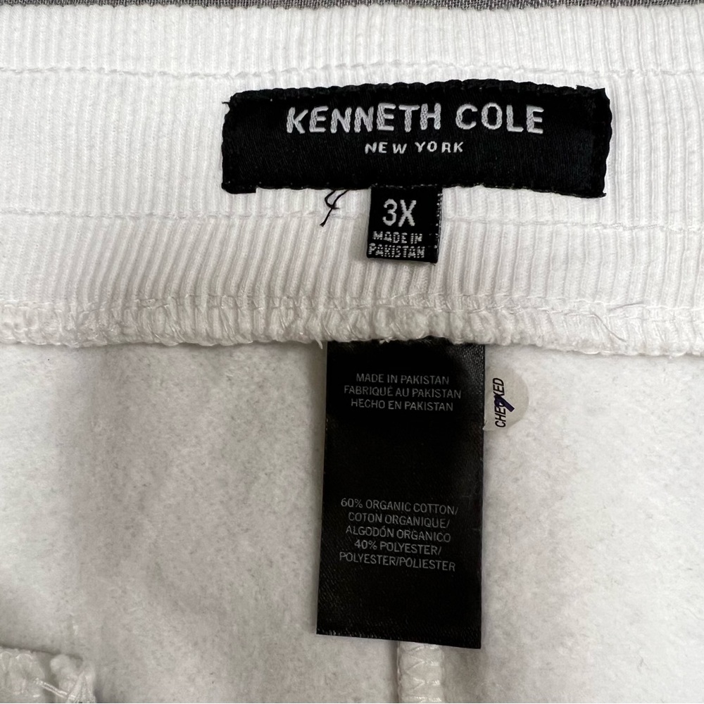Kenneth Cole Men’s Organic Cotton Athletic Jogger White Shorts Sz 3X - Picture 5 of 8